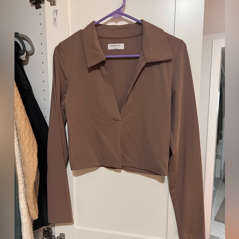 Aritzia Babaton brown long sleeve